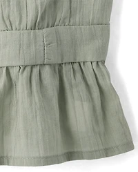 Débardeur texturé à bretelles nouées pour filles