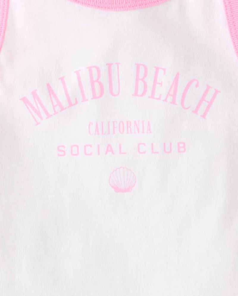 Girls Colorblock Graphic Tank Top