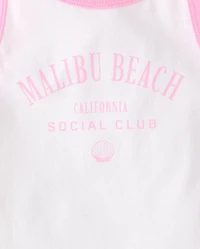 Girls Colorblock Graphic Tank Top