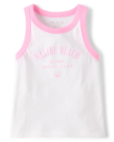 Débardeur graphique colorblock pour filles