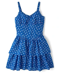 Womens Mommy And Me Embroidered Floral V-Waist Dress