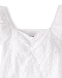 Womens Mommy And Me Eyelet Bubble Dress