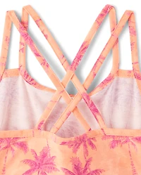 Girls Print Cross Back Dress