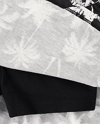 Girls Print High Rise Ruched Skort