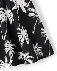 Jupe-short imprimée taille haute froncée pour filles