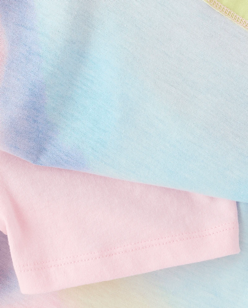 Jupe-short imprimée taille haute froncée pour filles