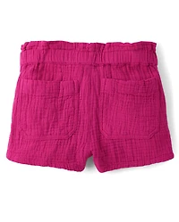 Shorty en gaze à taille haute pour filles