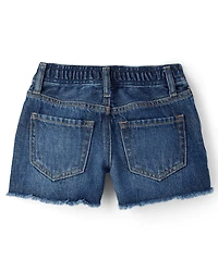 Girls Ripped Shortie Jean Shorts