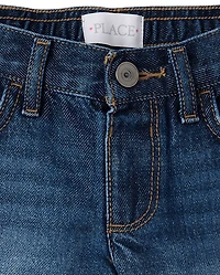 Girls Ripped Shortie Jean Shorts