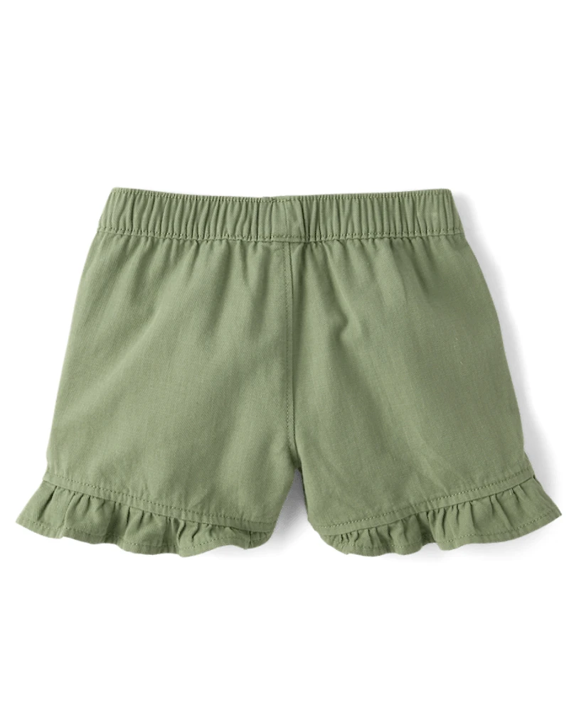 Girls Ruffle Shortie Pull On Shorts