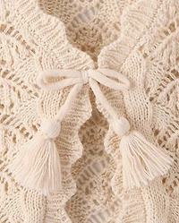 Girls Scalloped Crochet Shrug