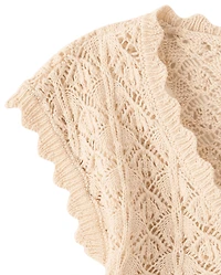 Girls Scalloped Crochet Shrug