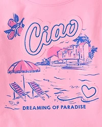 Girls Applique Vacation Top