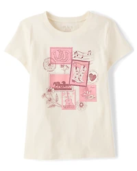 Girls Western Stamps Graphic Tee