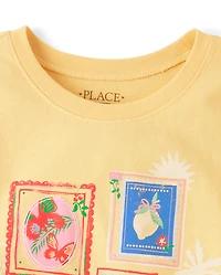 Girls Summer Stamps Graphic Tee