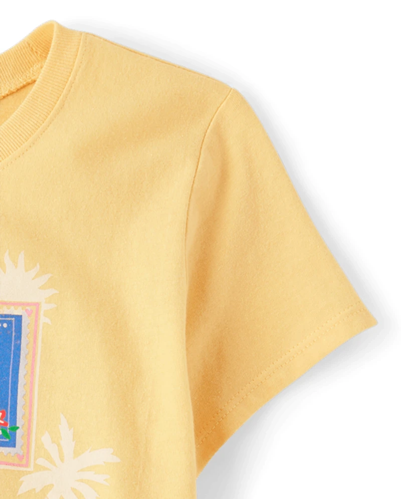 Girls Summer Stamps Graphic Tee