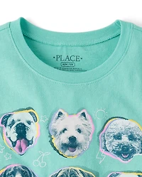 Girls Dogs Graphic Tee