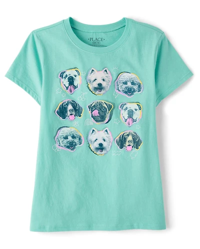 Girls Dogs Graphic Tee