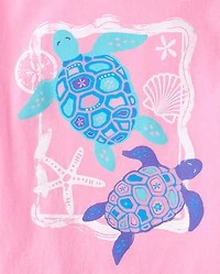 Girls Turtles Graphic Tee