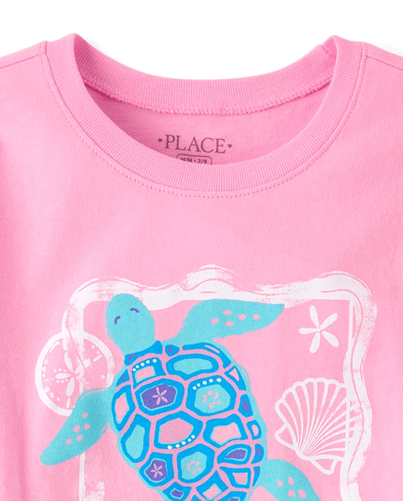 Girls Turtles Graphic Tee