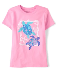 Girls Turtles Graphic Tee