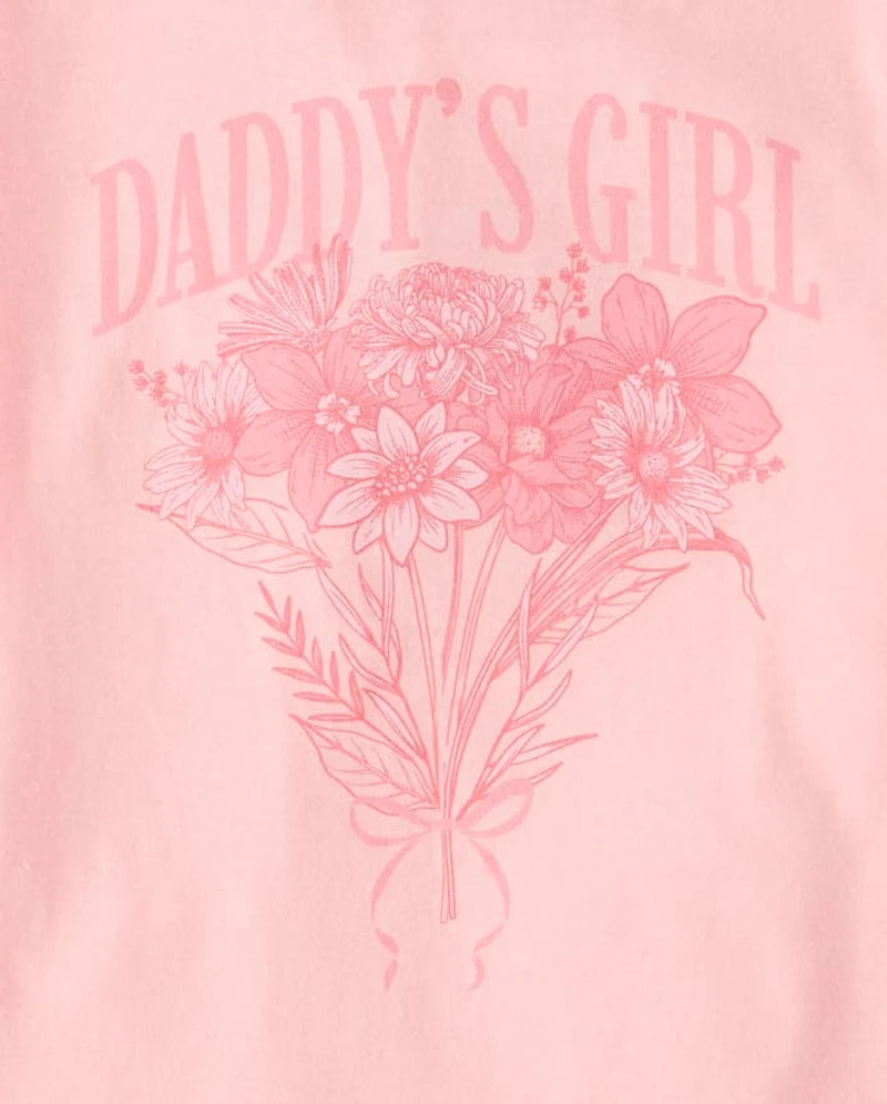 T-shirt graphique « Fille à papa » pour filles