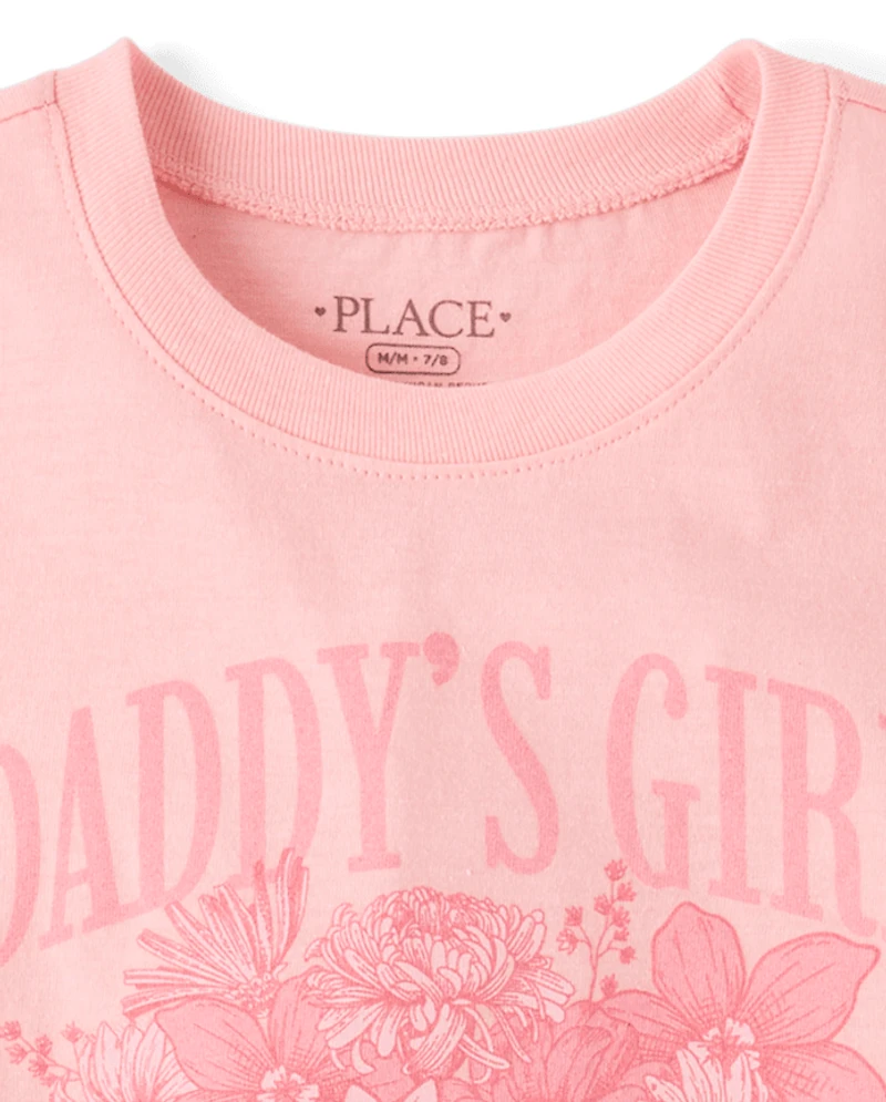 T-shirt graphique « Fille à papa » pour filles