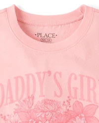 T-shirt graphique « Fille à papa » pour filles