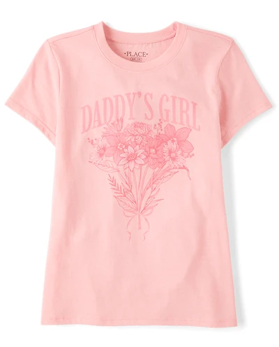 T-shirt graphique « Fille à papa » pour filles