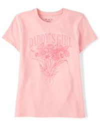 T-shirt graphique « Fille à papa » pour filles