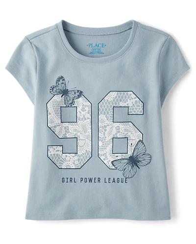 Girls Girl Power League Graphic Baby Tee