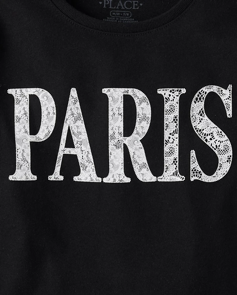 Girls Paris Graphic Baby Tee