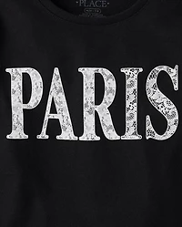 Girls Paris Graphic Baby Tee