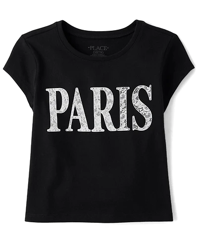 Girls Paris Graphic Baby Tee