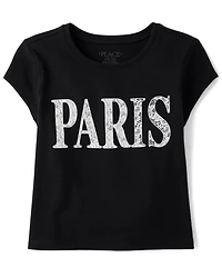 Girls Paris Graphic Baby Tee