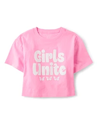 Girls Unite Relaxed Cropped Graphic Tee