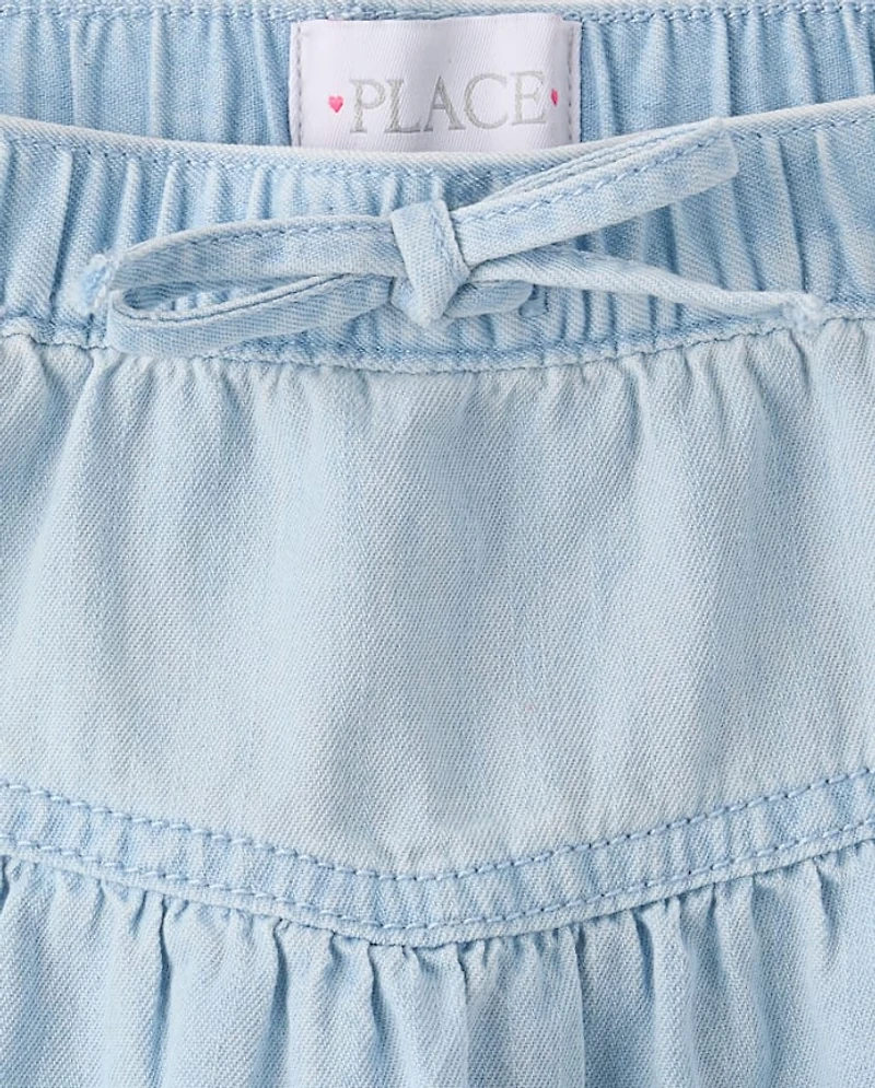 Baby And Toddler Girls Chambray Skort