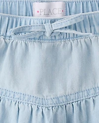 Baby And Toddler Girls Chambray Skort