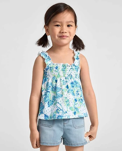 Toddler Girls Paisley Smocked Tank Top