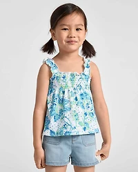 Toddler Girls Paisley Smocked Tank Top