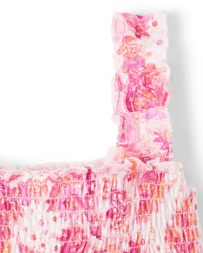 Toddler Girls Paisley Smocked Tank Top