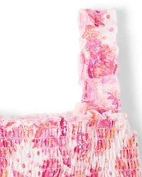 Toddler Girls Paisley Smocked Tank Top