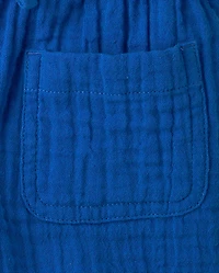 Baby And Toddler Girls Gauze Paperbag Waist Shorts