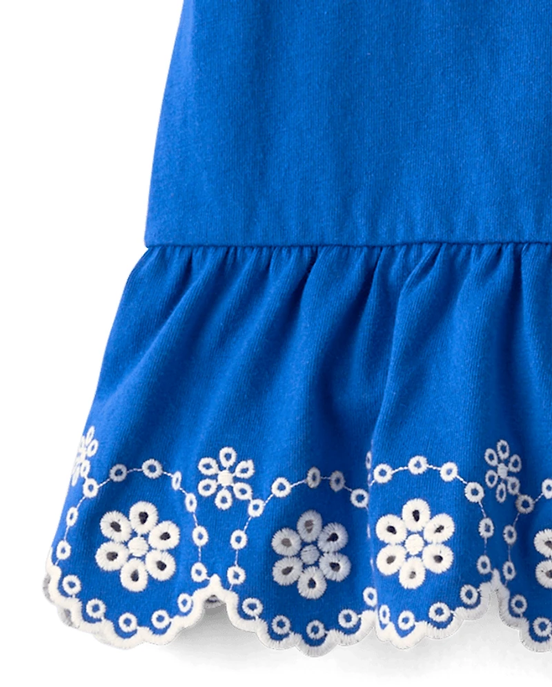 Toddler Girls Embroidered Eyelet 2-Piece Outfit Set