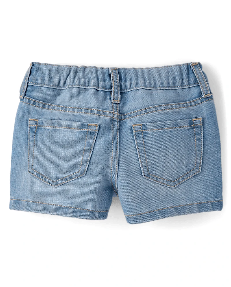 Baby And Toddler Girls Crochet Shortie Jeans Shorts