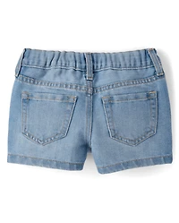 Baby And Toddler Girls Crochet Shortie Jeans Shorts