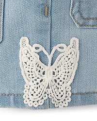 Baby And Toddler Girls Crochet Shortie Jean Shorts