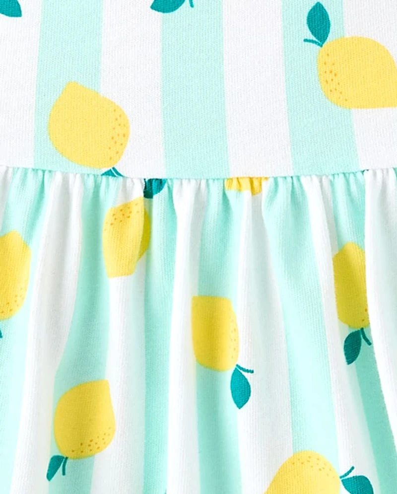 Baby And Toddler Girls Print Tie Shoulder Dress