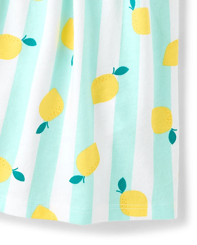 Baby And Toddler Girls Print Tie Shoulder Dress