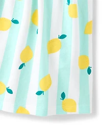 Baby And Toddler Girls Print Tie Shoulder Dress